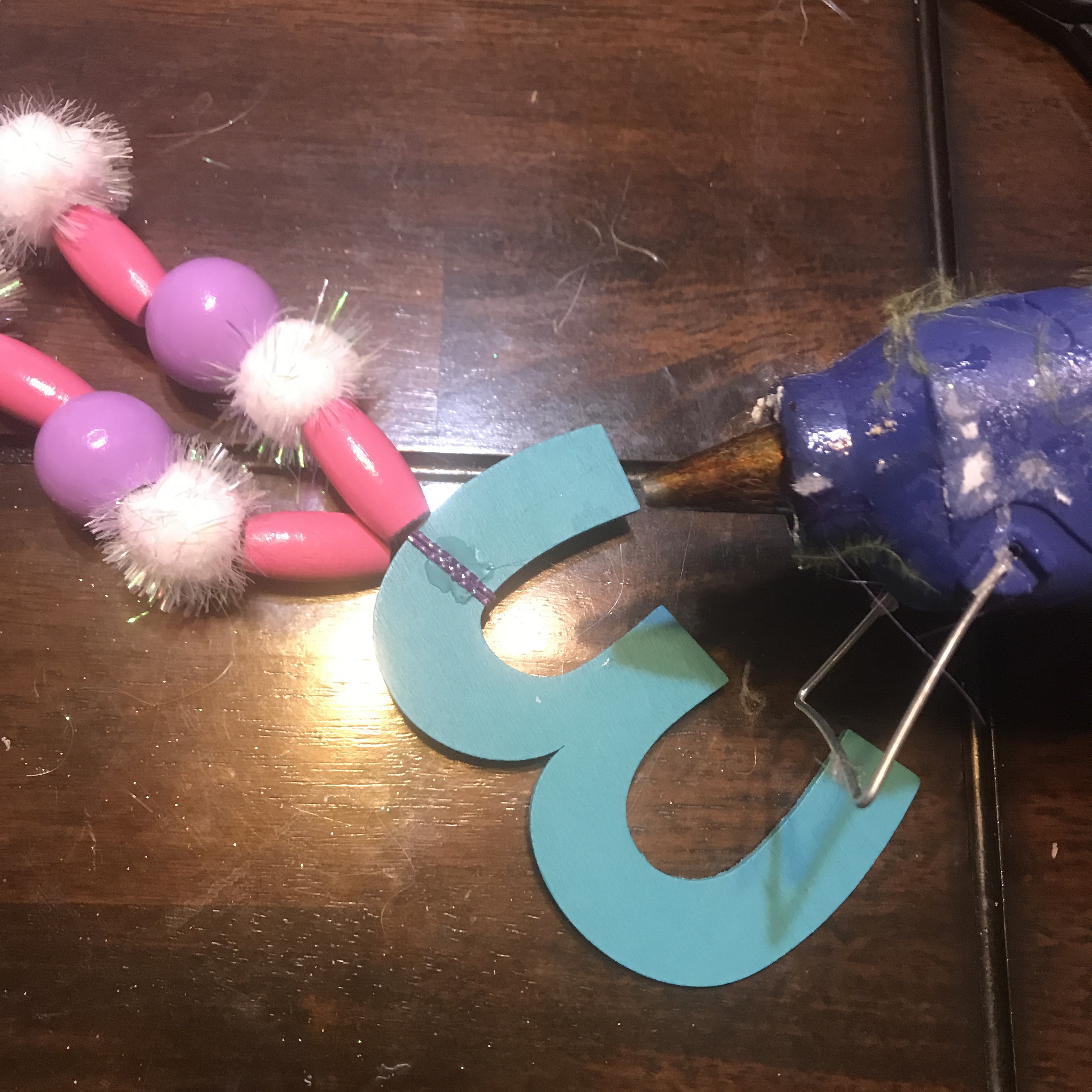 Bubble Gum Birthday Necklace DIY Back - Bubble Gum Birthday Necklace