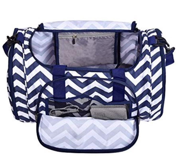 Navy and White Duffel Navy and White Duffel
