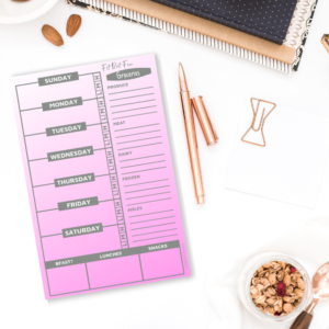 meal plan notepad